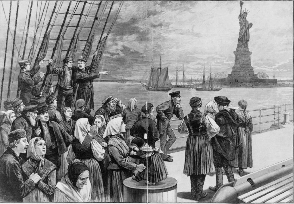 irish immigrants arriving in new york
