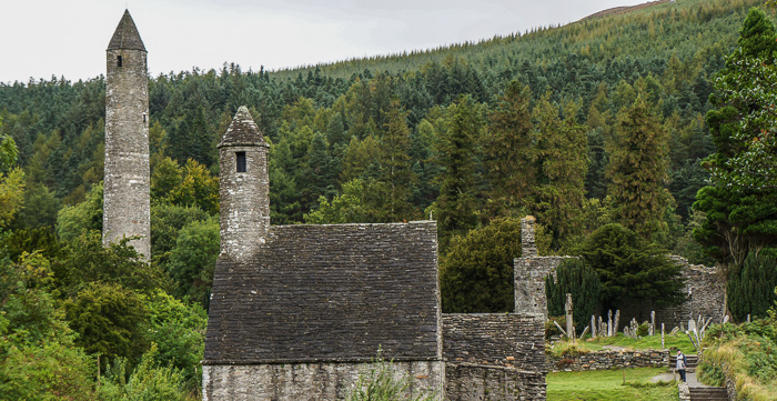mist over ancient monastery in Wicklow countryside - irish countryside travel